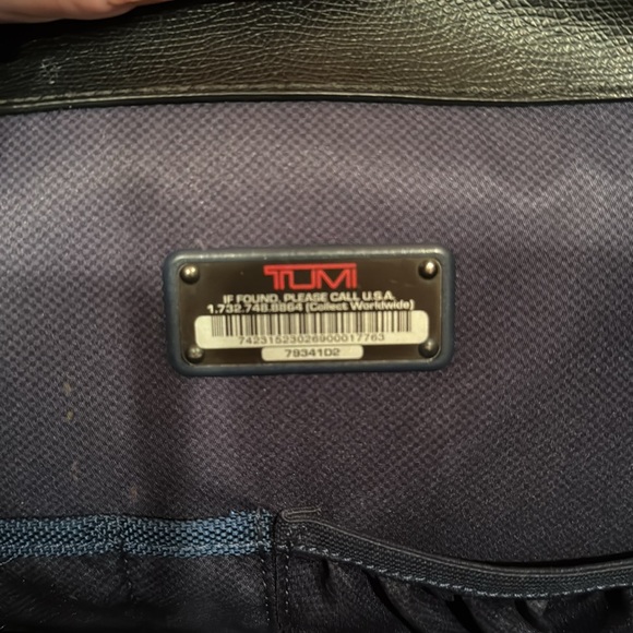 Tumi Leather Handbag - Black Canvas Coated - Picture 7 of 11